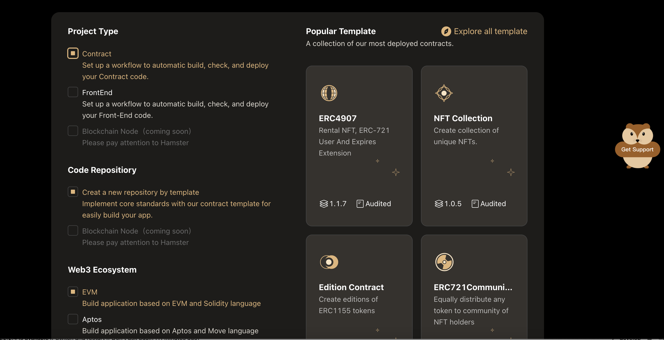 create-project-for-evm-hamster-docs