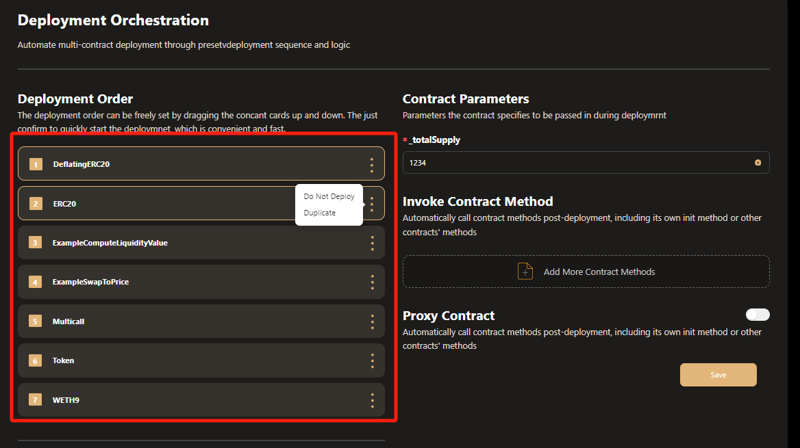 EVM deploy Setting