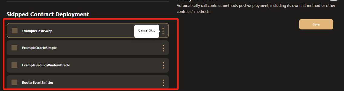 EVM deploy Setting