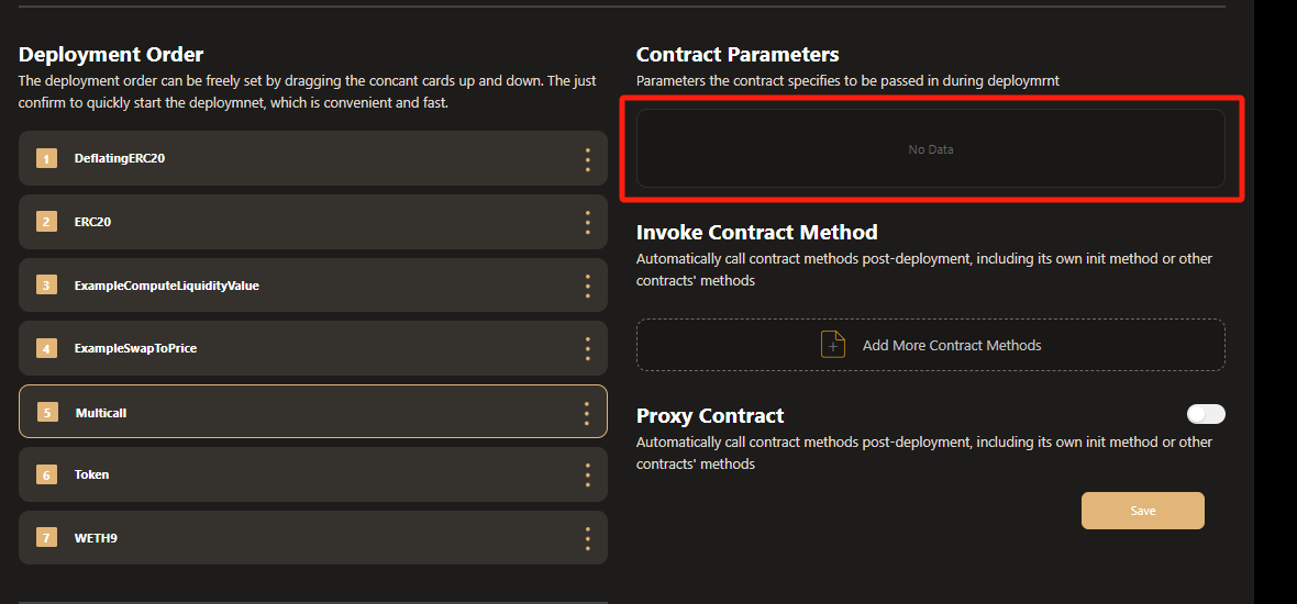 EVM deploy Setting