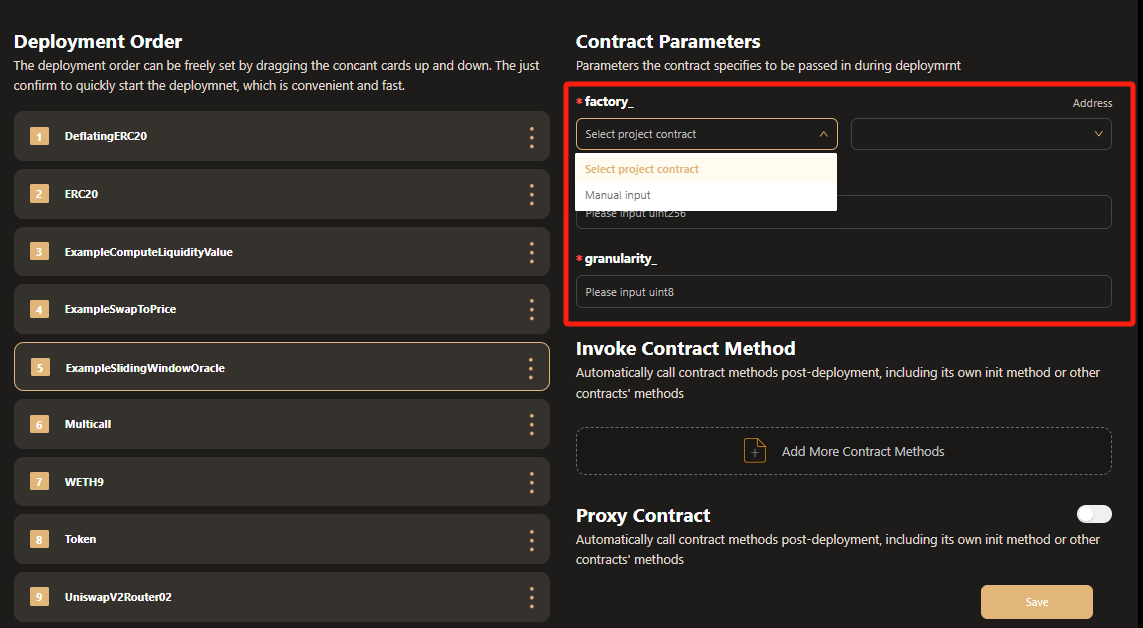 EVM deploy Setting