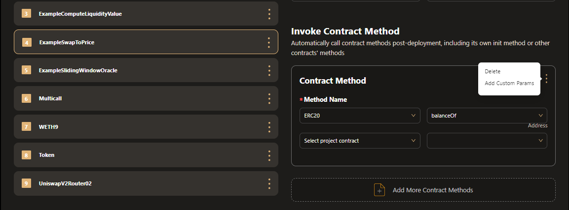 EVM deploy Setting