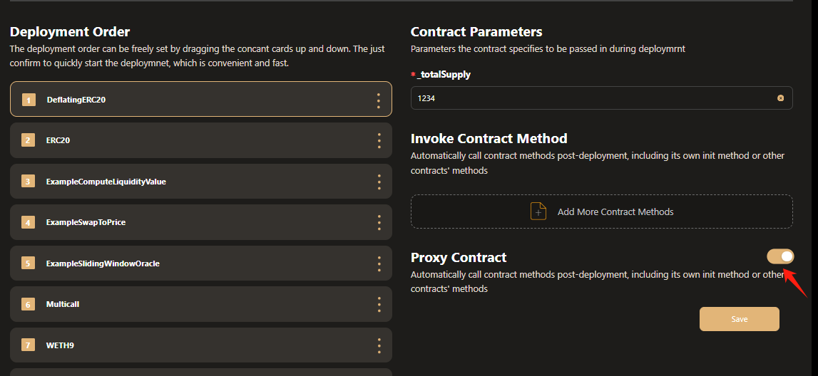 EVM deploy Setting